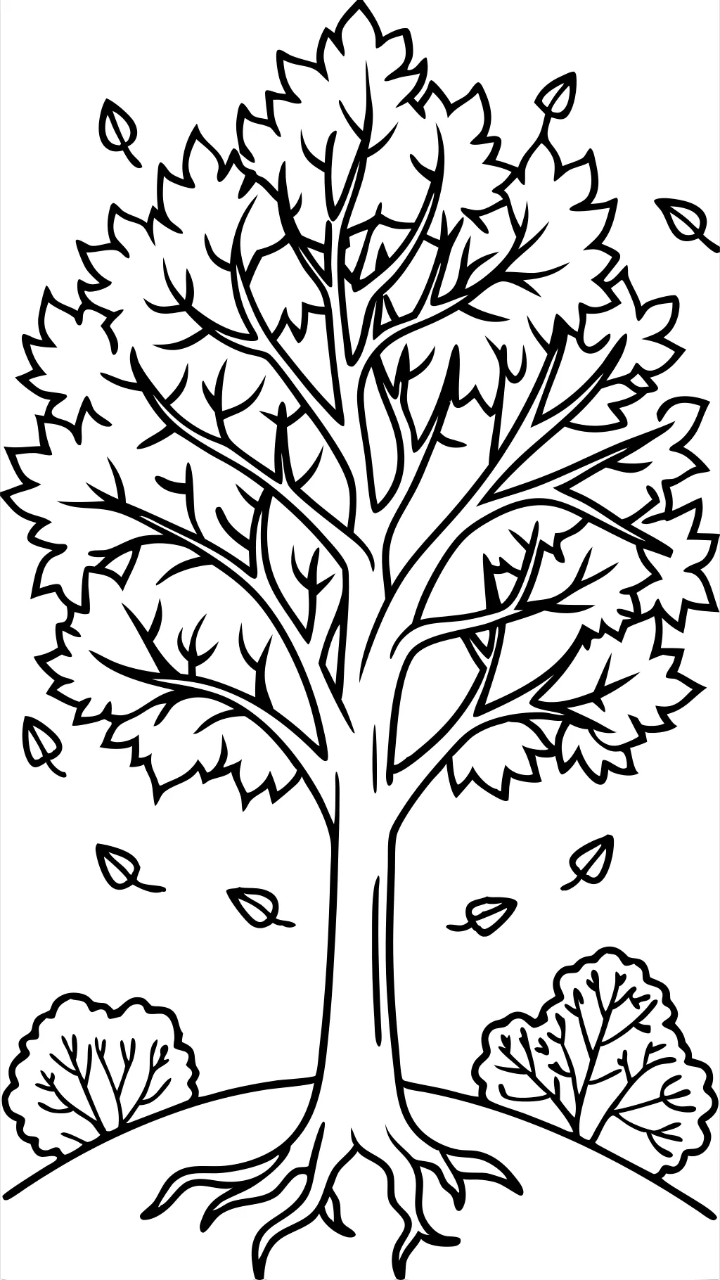 coloring pages fall tree